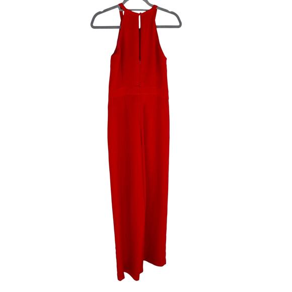 Banana Republic Red Jumpsuit, High Neck, Dressy Jumpsuit, Sleeveless, Size 2 - Picture 2 of 6